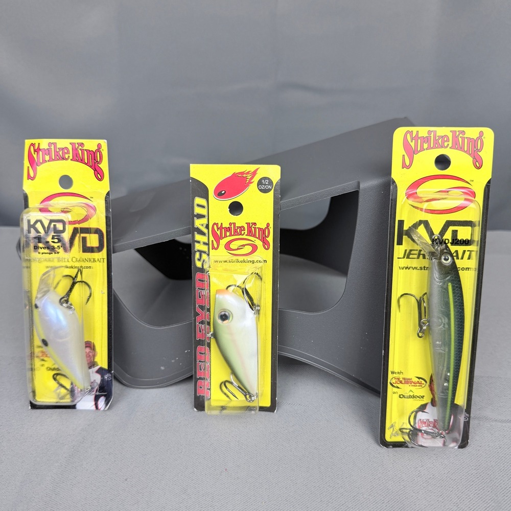 Strike King KVD Lure Lot 1.5 Crankbait Red Eyed Shad J200 Jerkbait 3pc Set